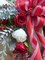 Red and White Christmas Rose wreath product 3